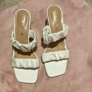 White Heeled Sandals
